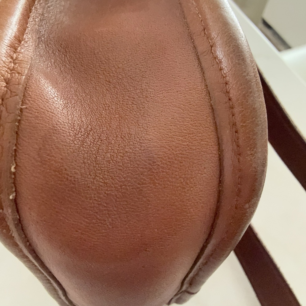 COACH Small Sidepack British Tan Shoulder Crossbody Bag #9978 Vintage 90's - Picture 7 of 12